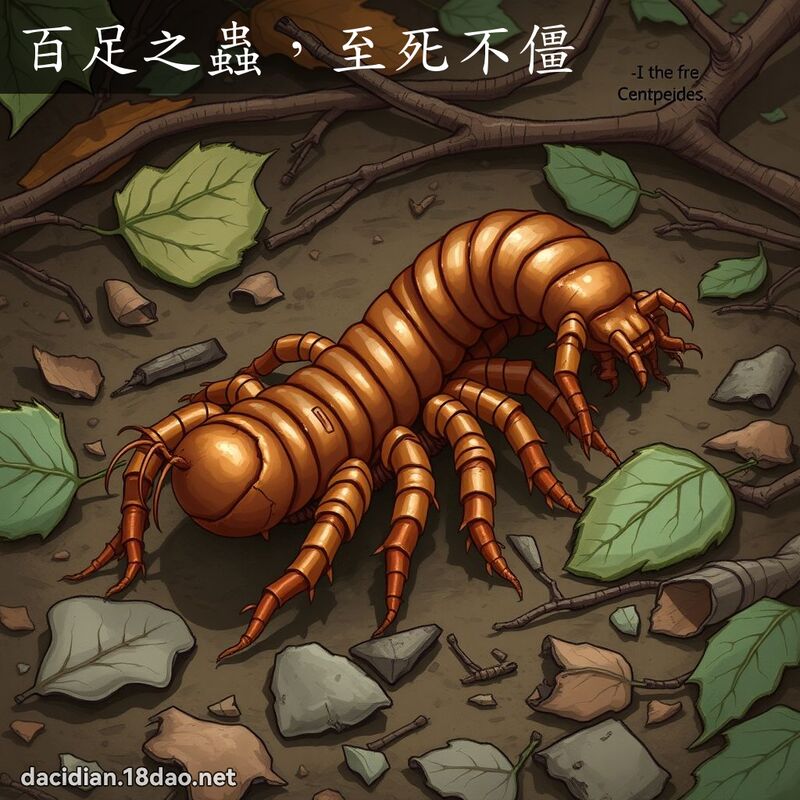 百足之虫，至死不僵 - 国语大辞典配图