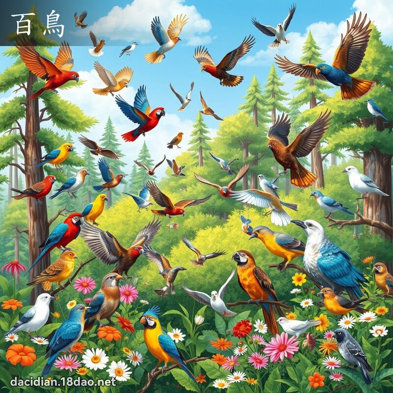 百鳥 - 國語大辭典配圖