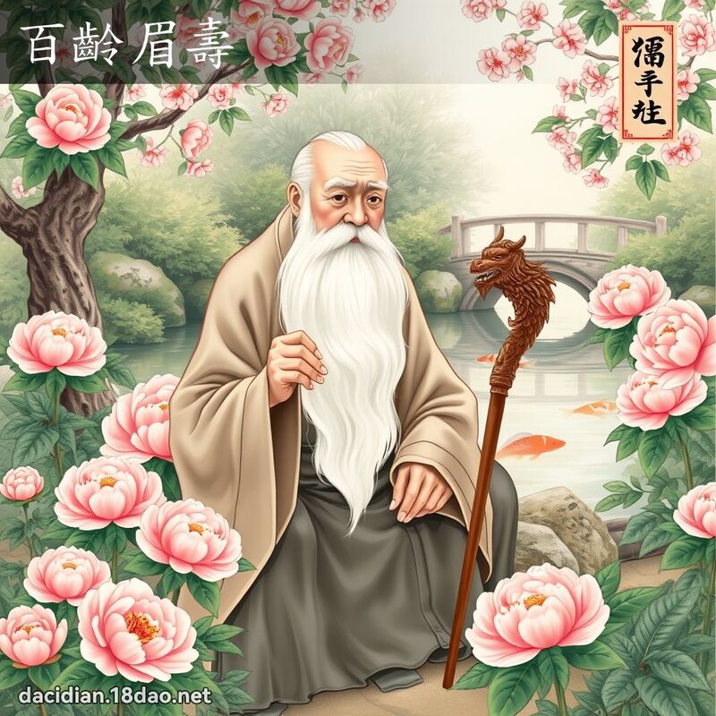 百龄眉寿 - 国语大辞典配图