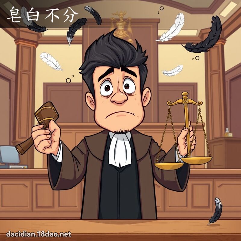 皂白不分 - 國語大辭典配圖
