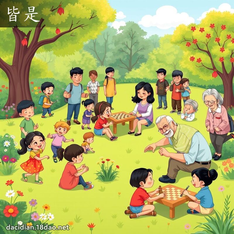 皆是 - 國語大辭典配圖