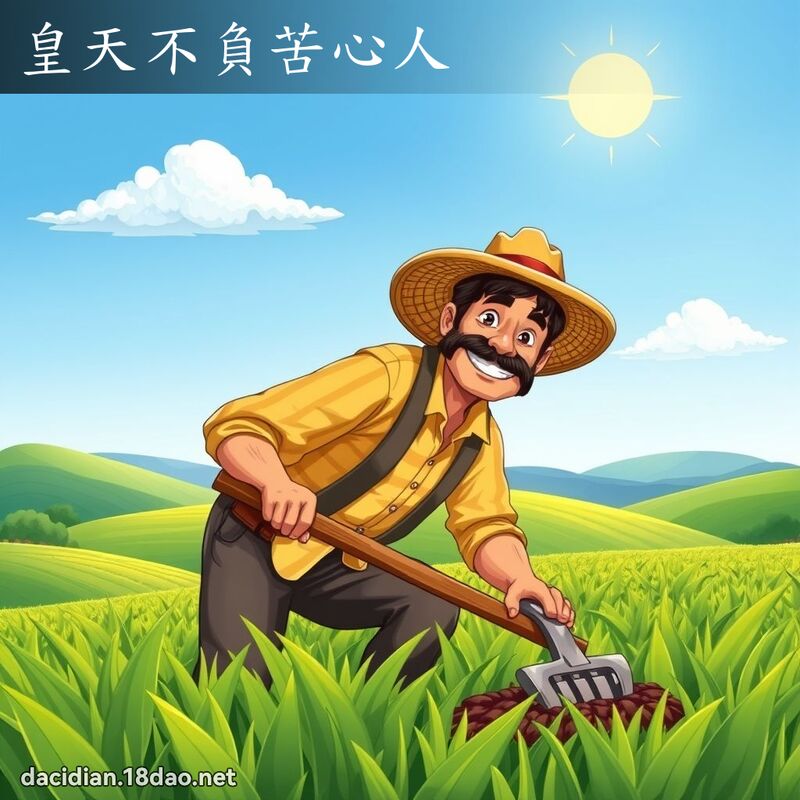 皇天不負苦心人 - 國語大辭典配圖
