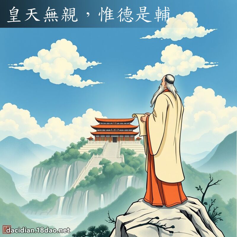 皇天无亲，惟德是辅 - 国语大辞典配图