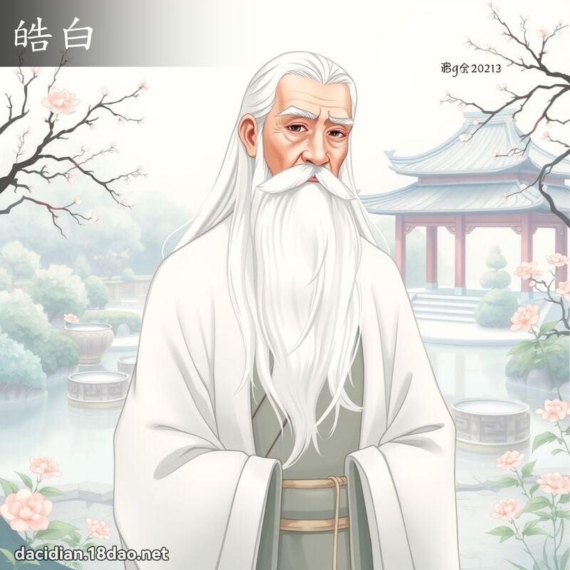 皓白 - 国语大辞典配图