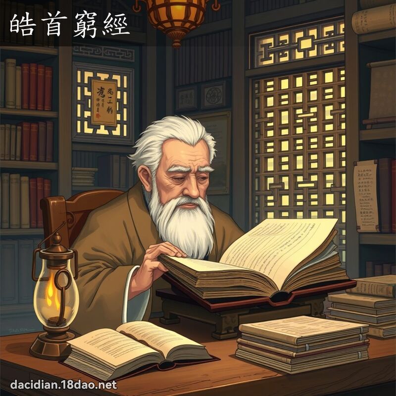 皓首窮經 - 國語大辭典配圖