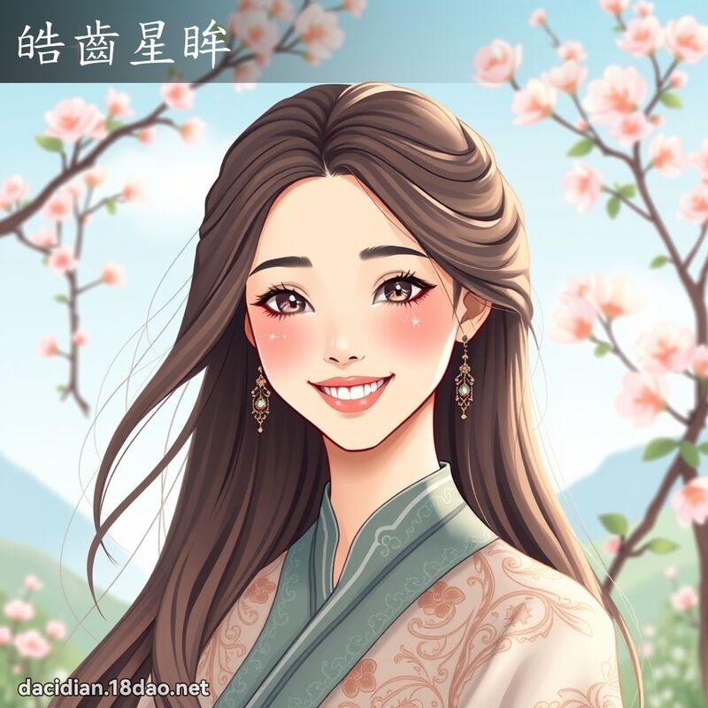 皓齿星眸 - 国语大辞典配图