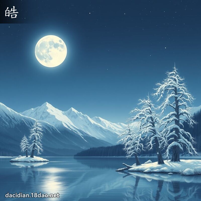 皓 - 國語大辭典配圖