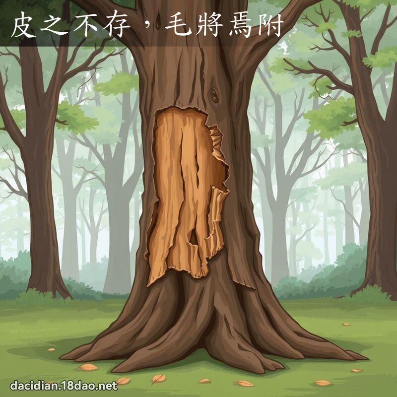 皮之不存，毛將焉附 - 國語大辭典配圖