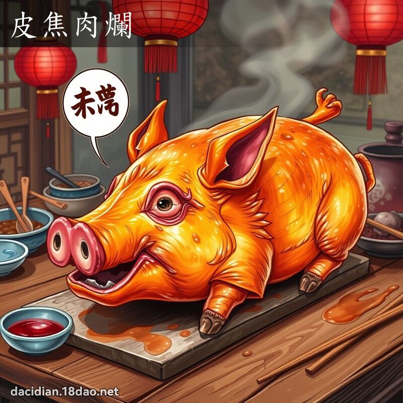 皮焦肉烂 - 国语大辞典配图
