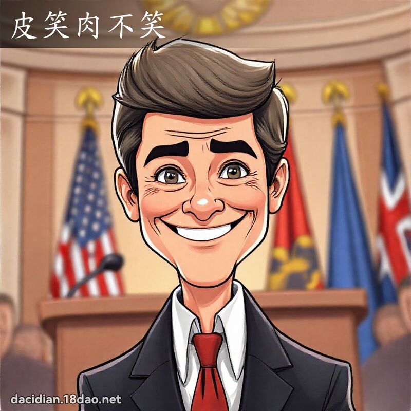 皮笑肉不笑 - 國語大辭典配圖
