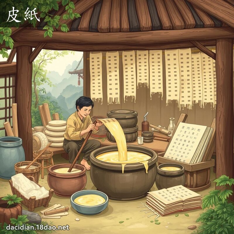 皮纸 - 国语大辞典配图