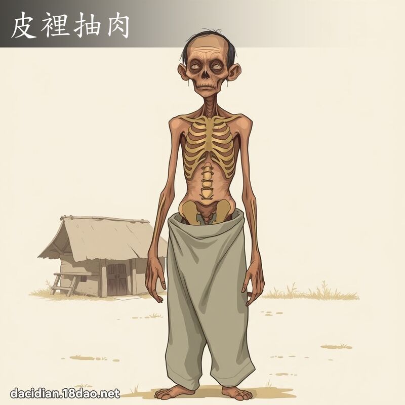 皮里抽肉 - 国语大辞典配图