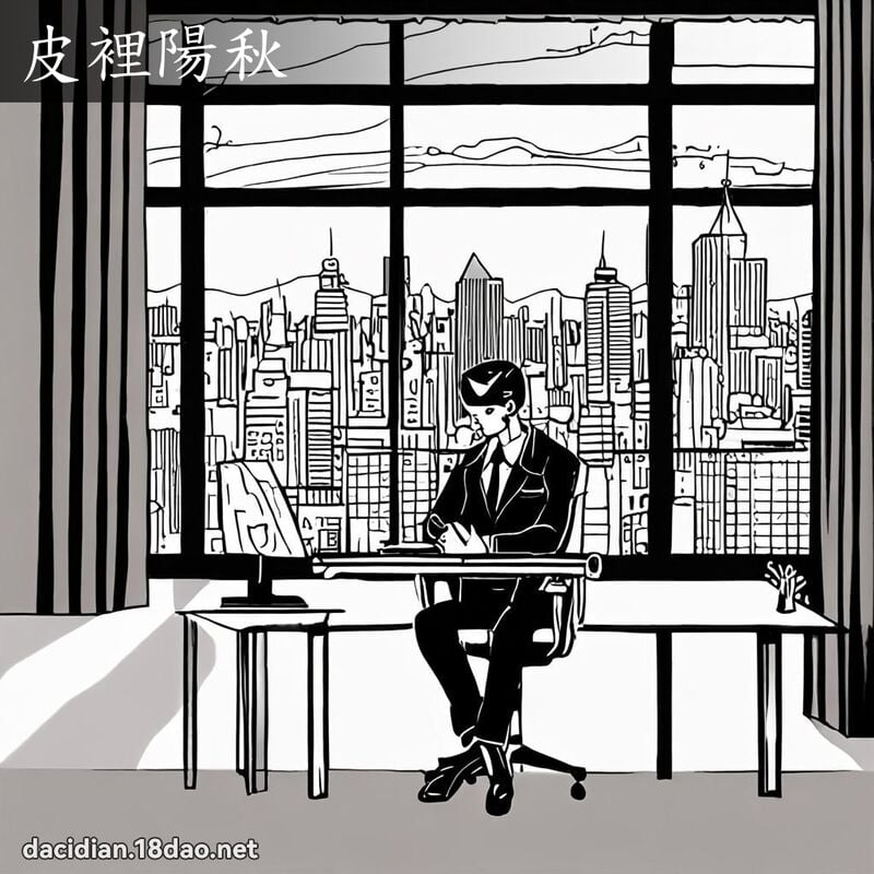 皮裡陽秋 - 國語大辭典配圖
