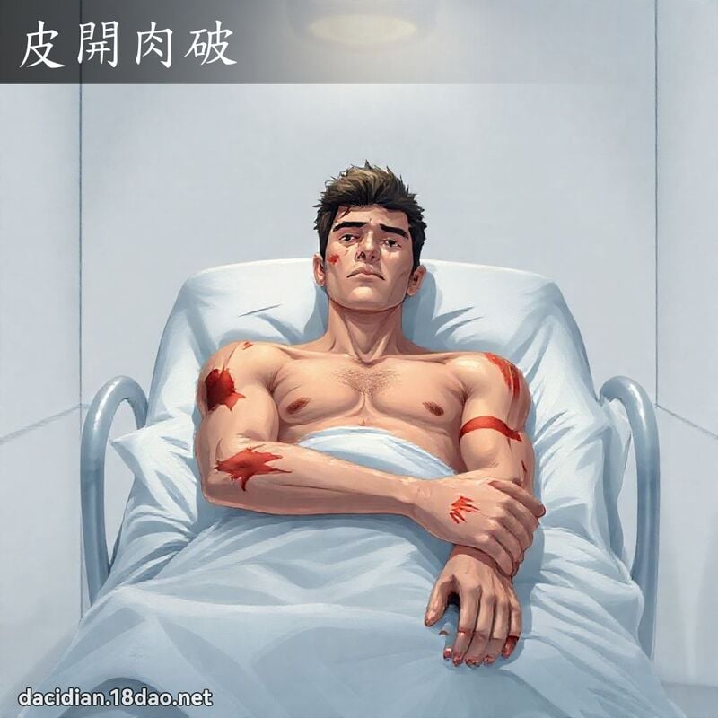 皮開肉破 - 國語大辭典配圖