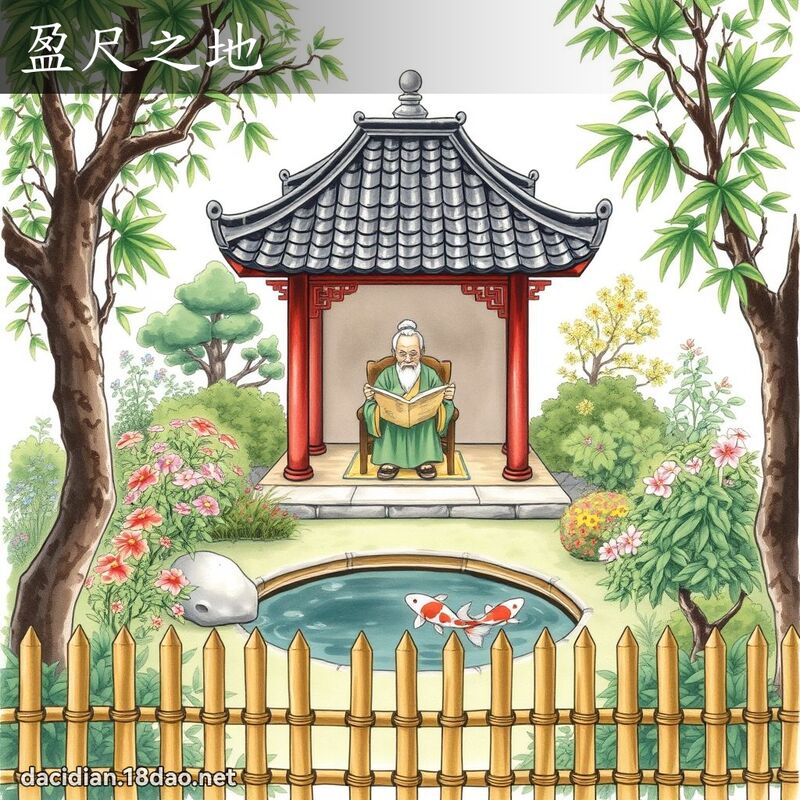盈尺之地 - 国语大辞典配图