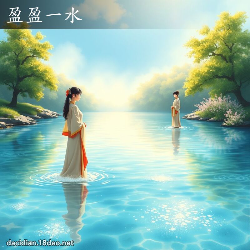 盈盈一水 - 國語大辭典配圖