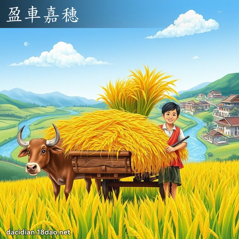 盈车嘉穗 - 国语大辞典配图