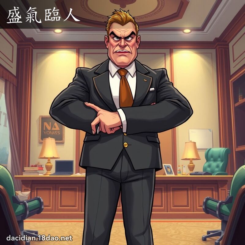 盛气临人 - 国语大辞典配图