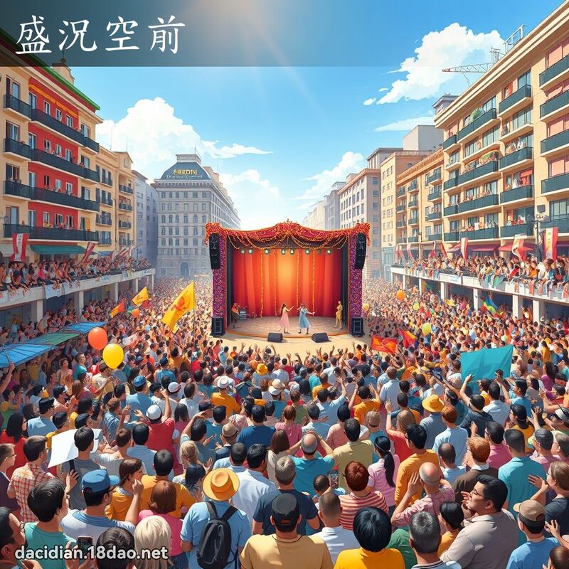 盛況空前 - 國語大辭典配圖