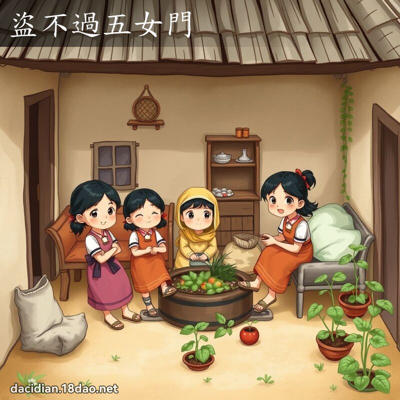 盗不过五女门 - 国语大辞典配图