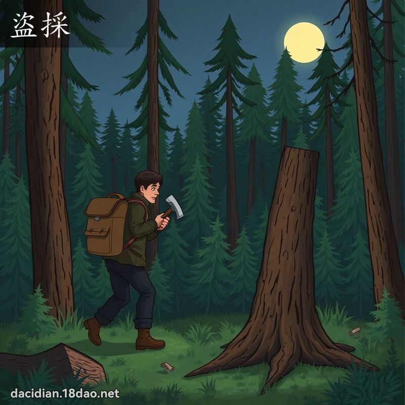 盗採 - 国语大辞典配图