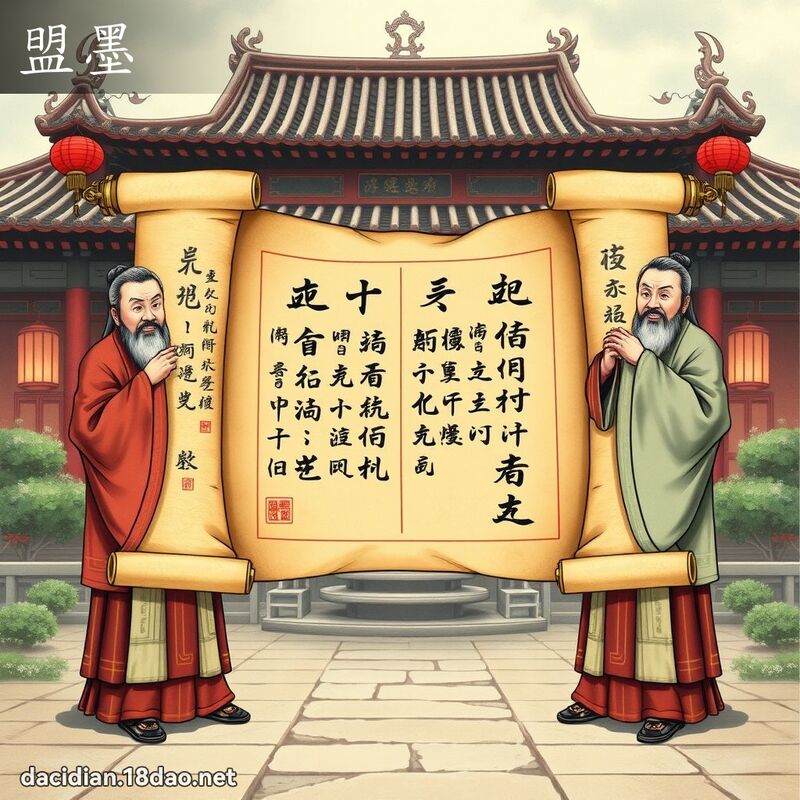 盟墨 - 國語大辭典配圖