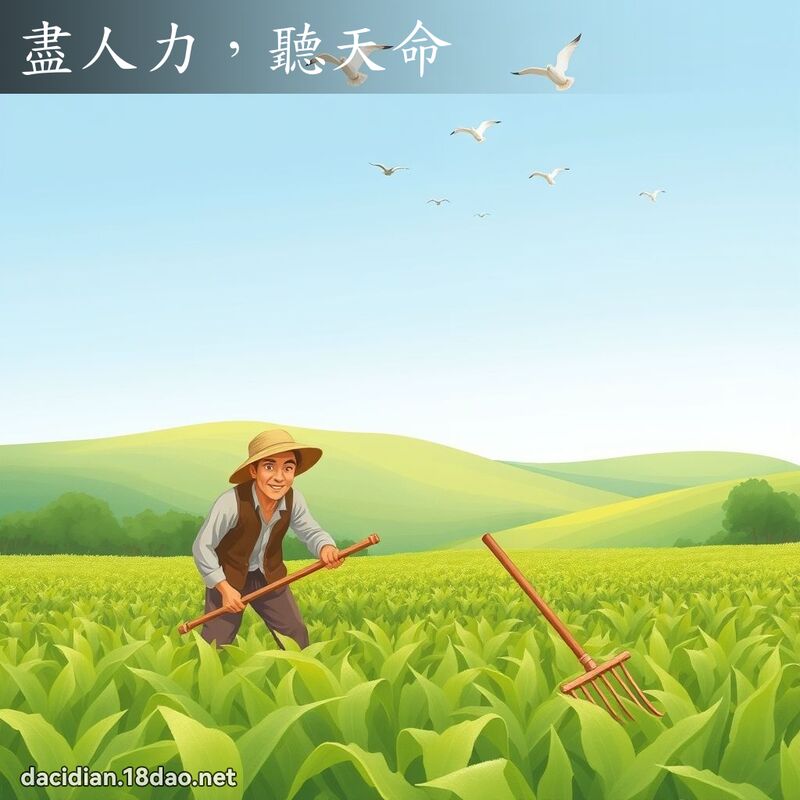 尽人力，听天命 - 国语大辞典配图