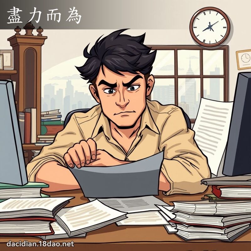 盡力而為 - 國語大辭典配圖