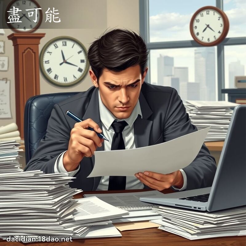 盡可能 - 國語大辭典配圖