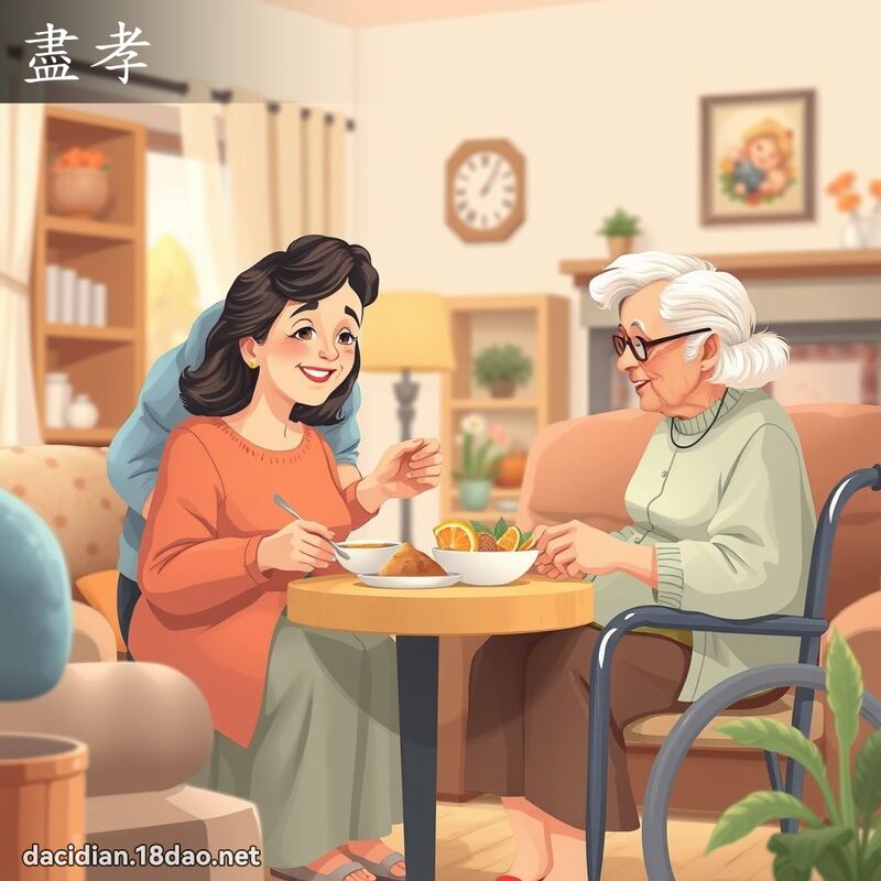 尽孝 - 国语大辞典配图
