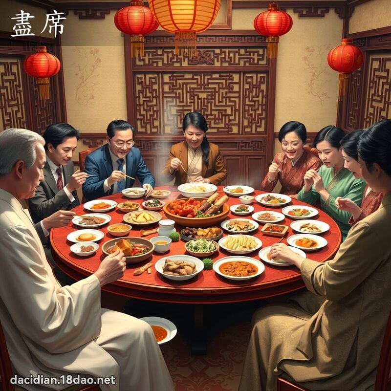 盡席 - 國語大辭典配圖