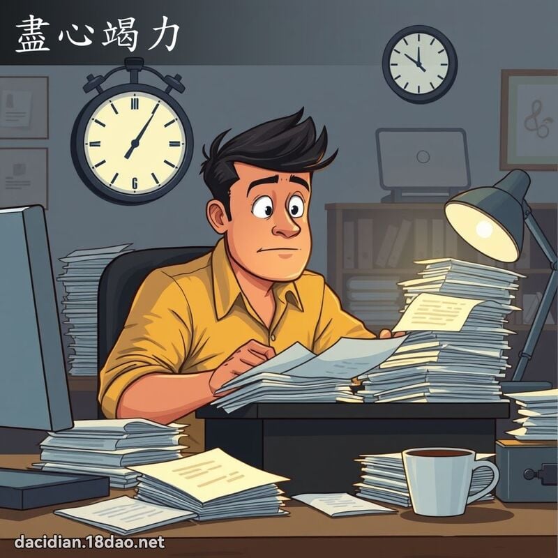 尽心竭力 - 国语大辞典配图