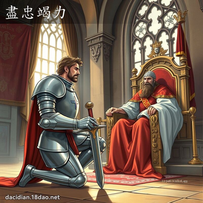 盡忠竭力 - 國語大辭典配圖