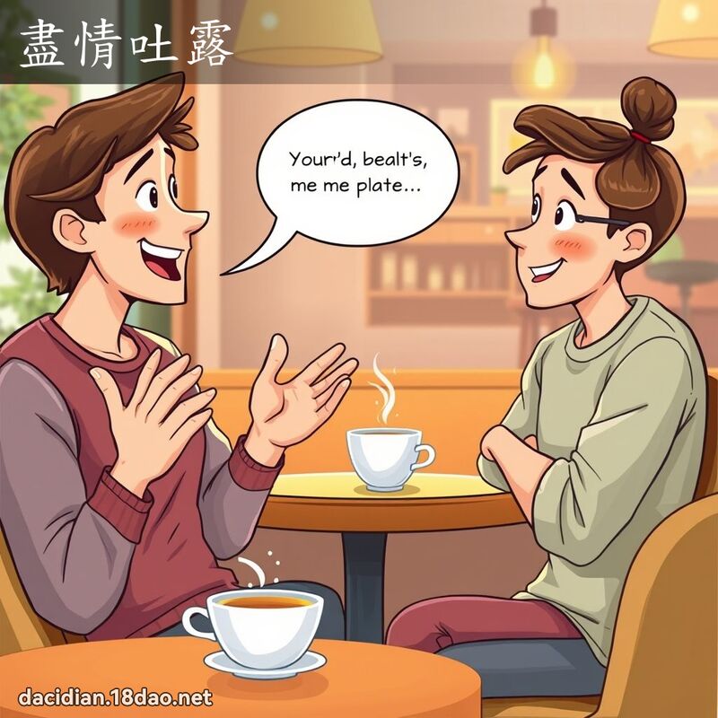 尽情吐露 - 国语大辞典配图