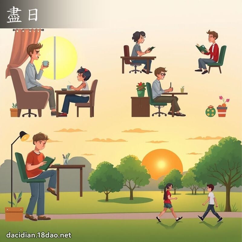 盡日 - 國語大辭典配圖