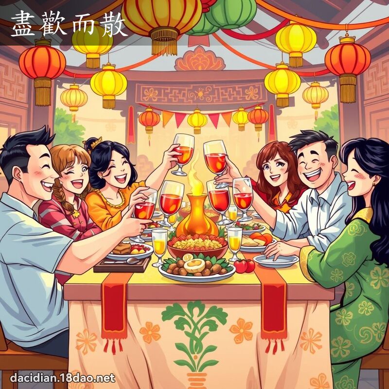 盡歡而散 - 國語大辭典配圖