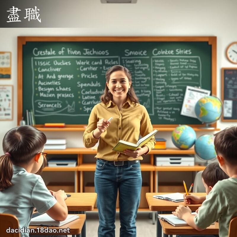 盡職 - 國語大辭典配圖