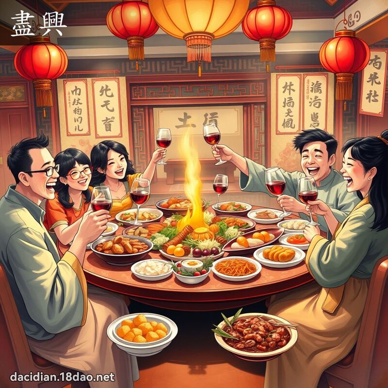 盡興 - 國語大辭典配圖