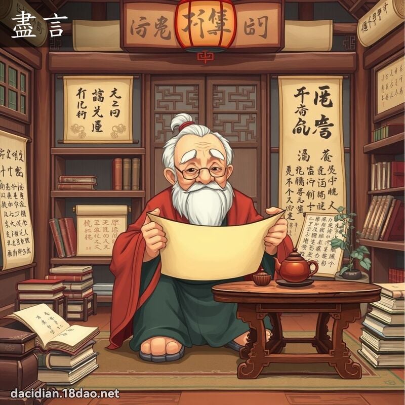 盡言 - 國語大辭典配圖