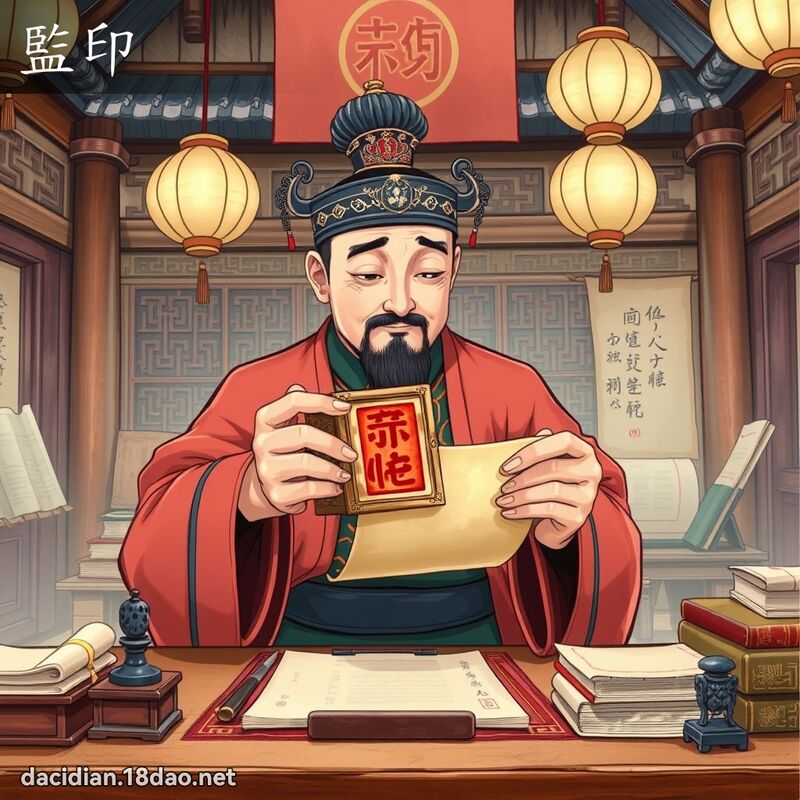 监印 - 国语大辞典配图