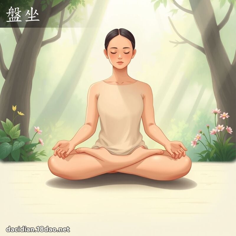 盘坐 - 国语大辞典配图
