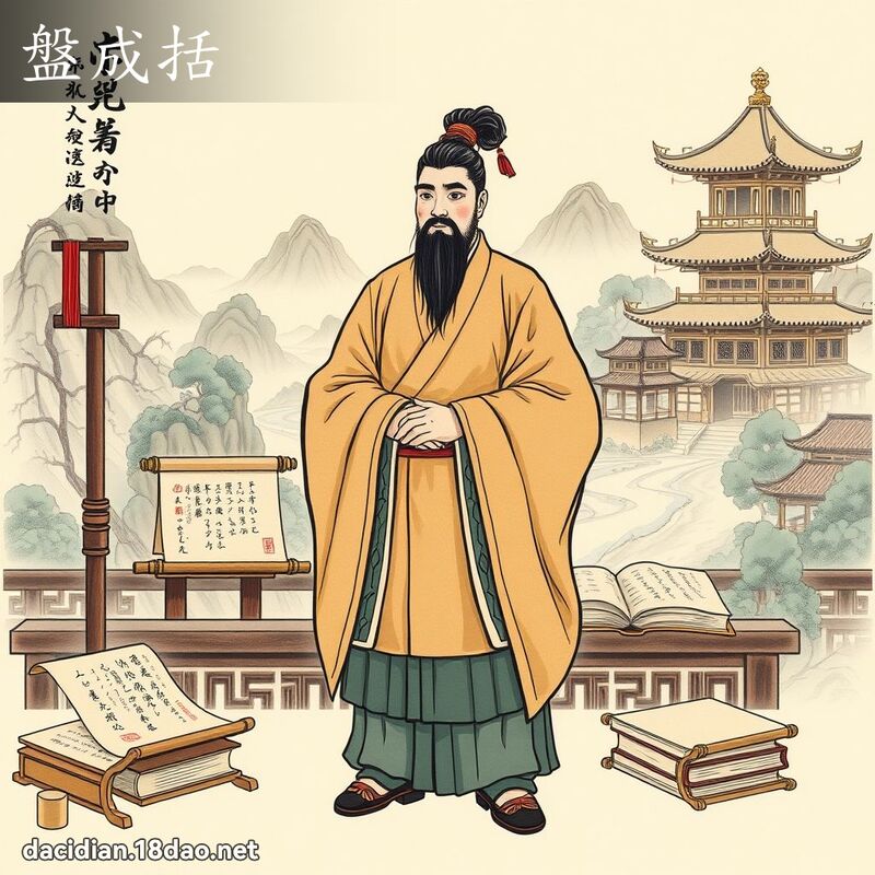 盤成括 - 國語大辭典配圖