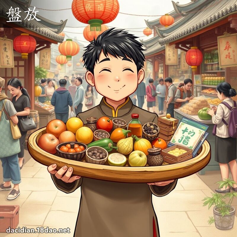 盤放 - 國語大辭典配圖