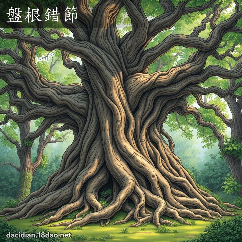 盤根錯節 - 國語大辭典配圖