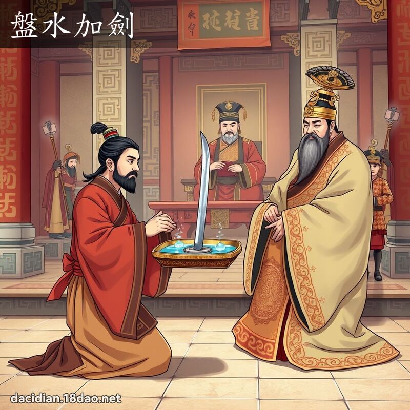 盤水加劍 - 國語大辭典配圖