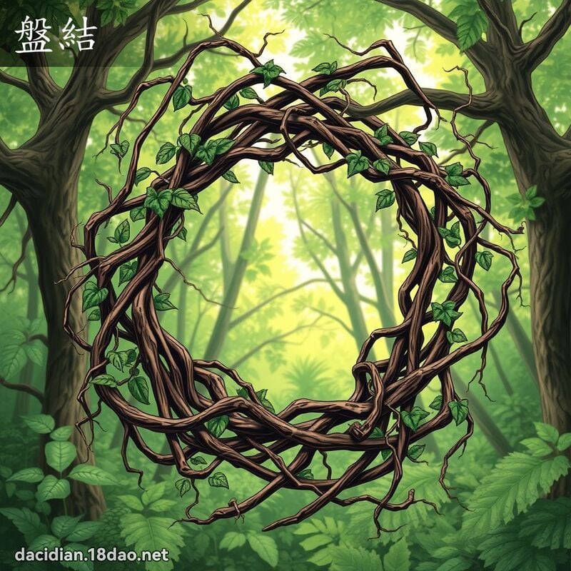 盤結 - 國語大辭典配圖