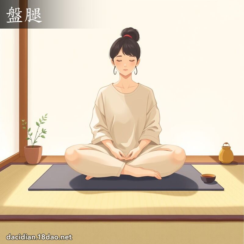 盘腿 - 国语大辞典配图