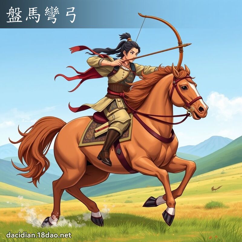 盤馬彎弓 - 國語大辭典配圖
