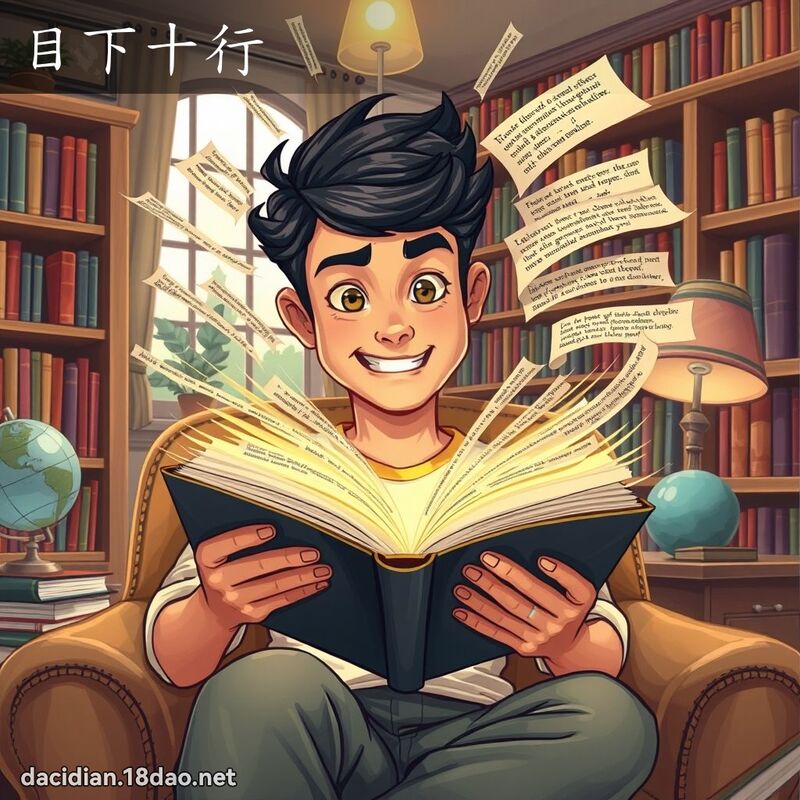 目下十行 - 國語大辭典配圖