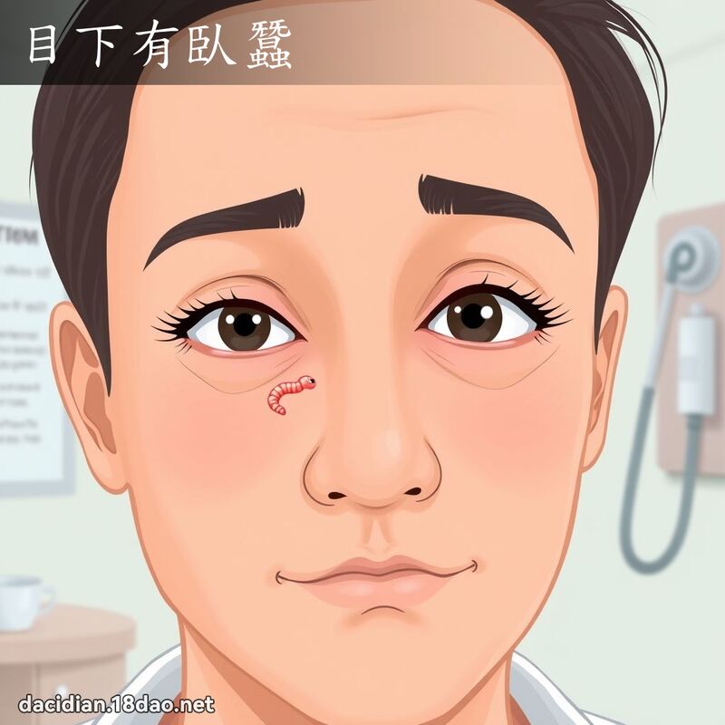 目下有臥蠶 - 國語大辭典配圖